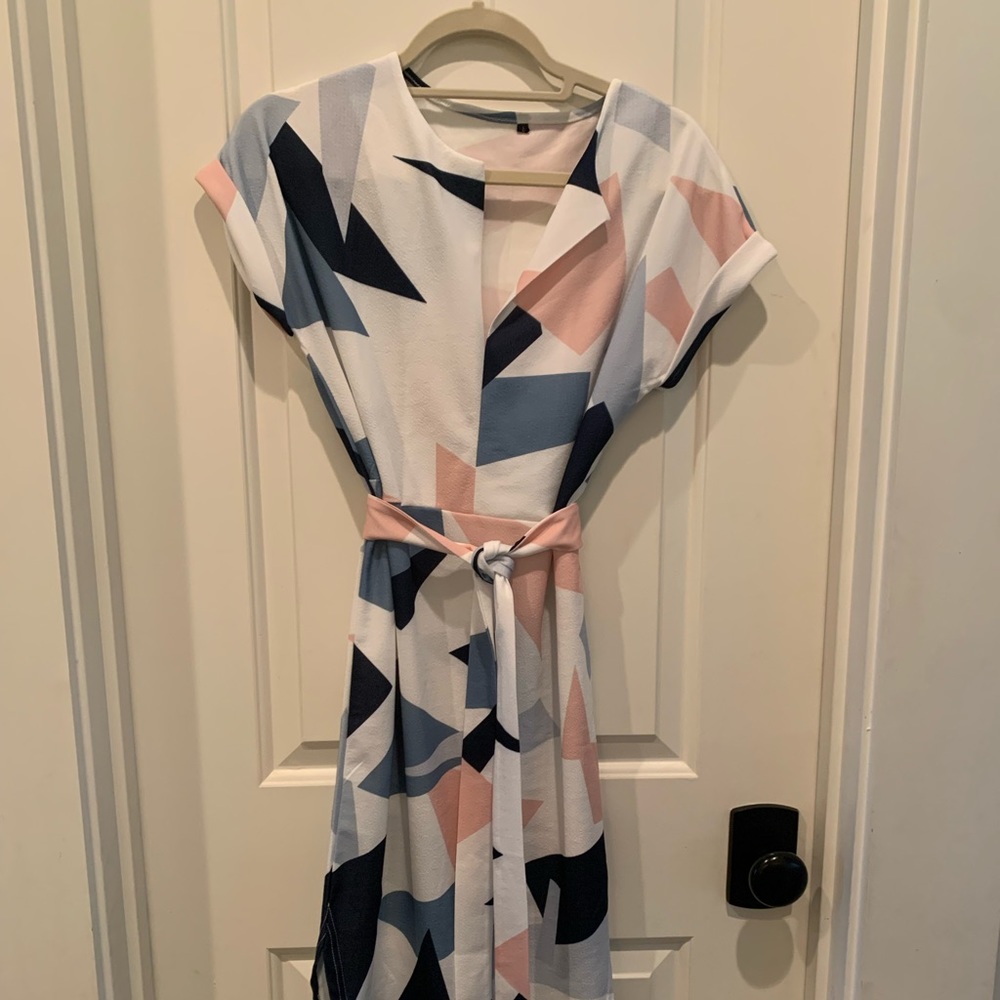 Geometrical printed dress